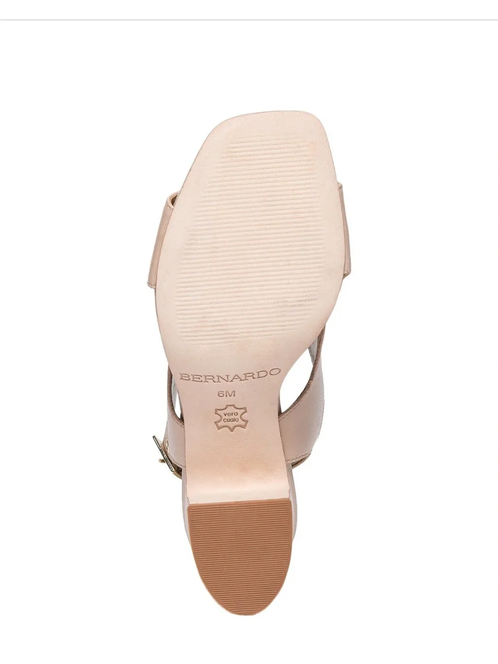 Bernardo Bedford Sandals Size 10 Blush Antique Calf Block Heel Slingback NWT
